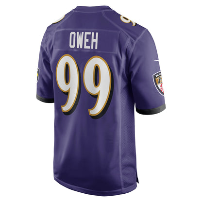 Odafe Oweh Baltimore Ravens Game Player Jersey - Purple