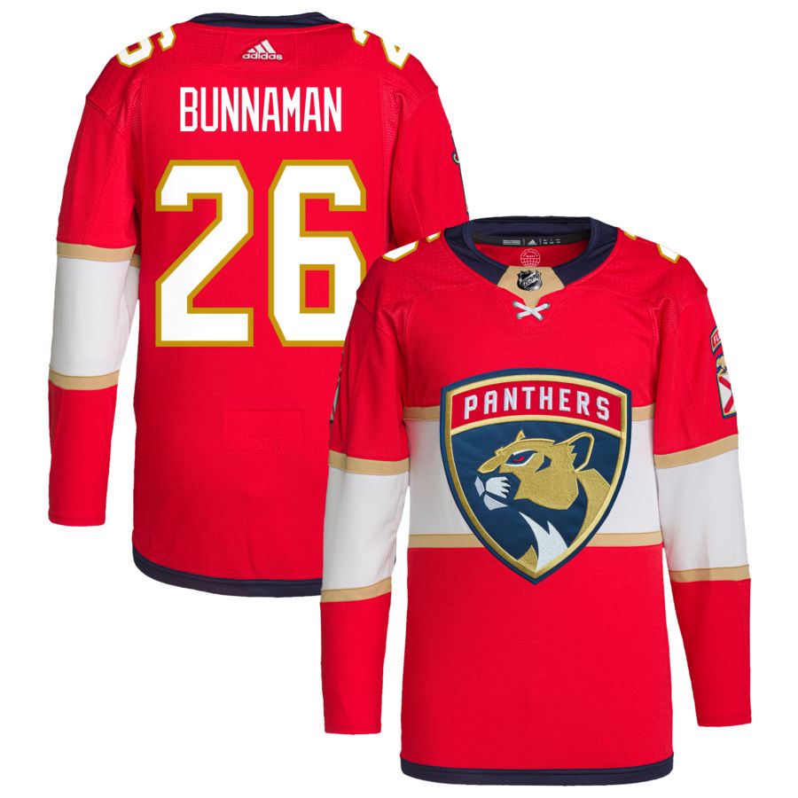 Connor Bunnaman Florida Panthers Home Primegreen Authentic Pro Jersey - Red
