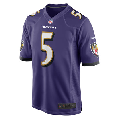 Jalyn Armour-Davis Baltimore Ravens Game Player Jersey - Purple
