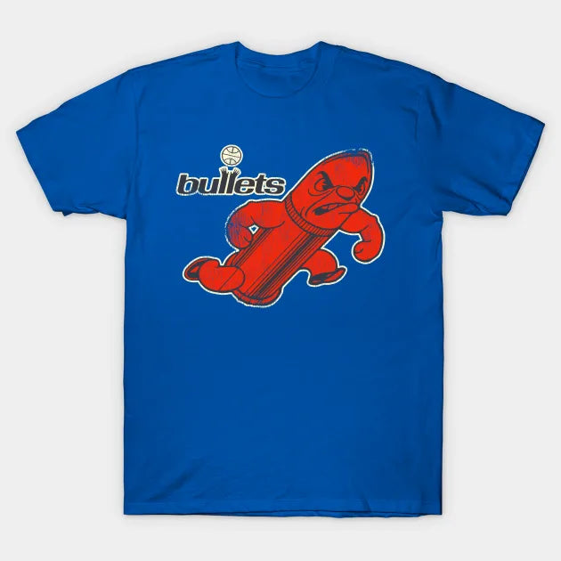 Defunct Washington Bullets 'Bullet Man' T-Shirt