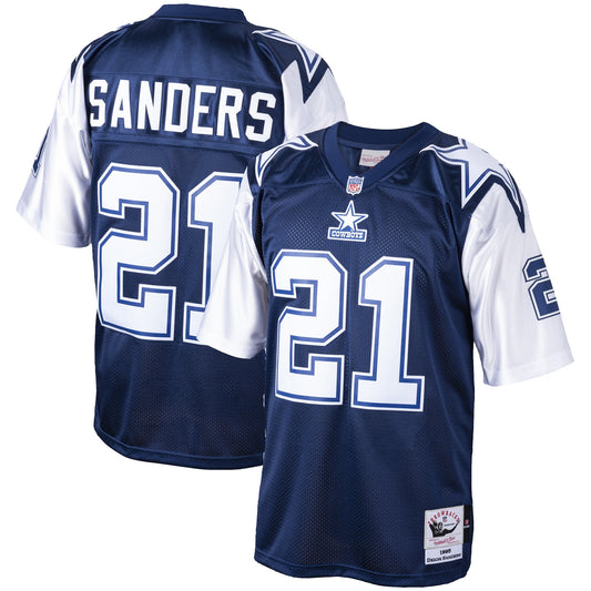 Deion Sanders Dallas Cowboys Mitchell & Ness Big & Tall 1995 Retired Player Replica Jersey - Navy