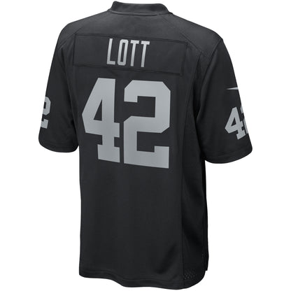 Ronnie Lott Las Vegas Raiders Game Retired Player Jersey - Black