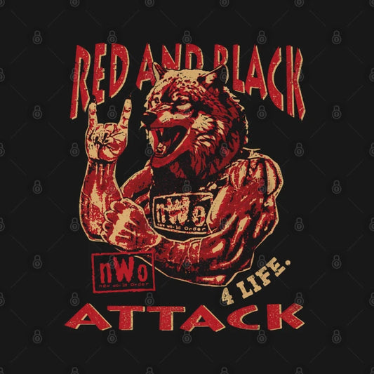 Nwo Red And Black Attack Hoodie