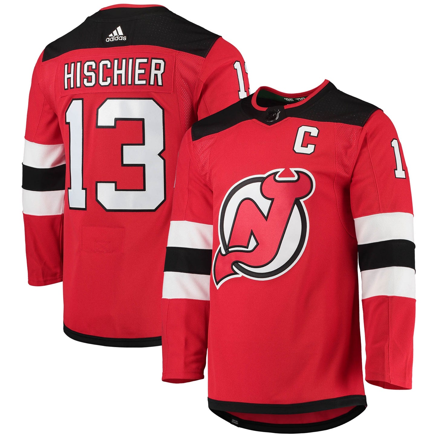 Nico Hischier New Jersey Devils Home Captain Patch Primegreen Authentic Pro Player Jersey - Red