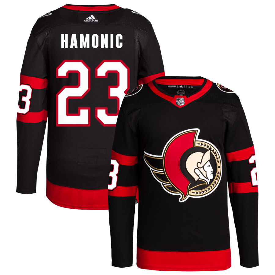 Travis Hamonic Ottawa Senators Home Primegreen Authentic Pro Jersey - Black