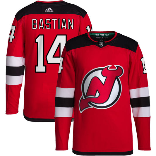 Nathan Bastian New Jersey Devils Home Primegreen Authentic Pro Jersey - Red