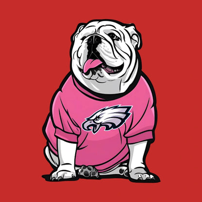 Georgia Bulldogs,Dawg In Philly Pink T-Shirt