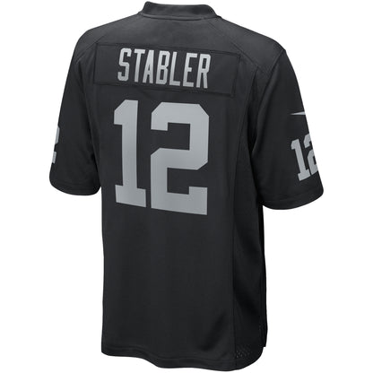 Ken Stabler Las Vegas Raiders Game Retired Player Jersey - Black