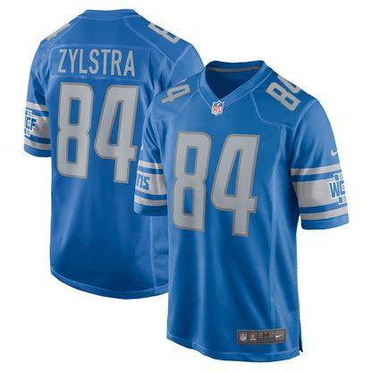 Shane Zylstra Detroit Lions Game Jersey - Blue