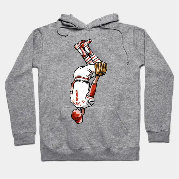 Ozzie Smith Flip Celebration Cartoon Hoodie