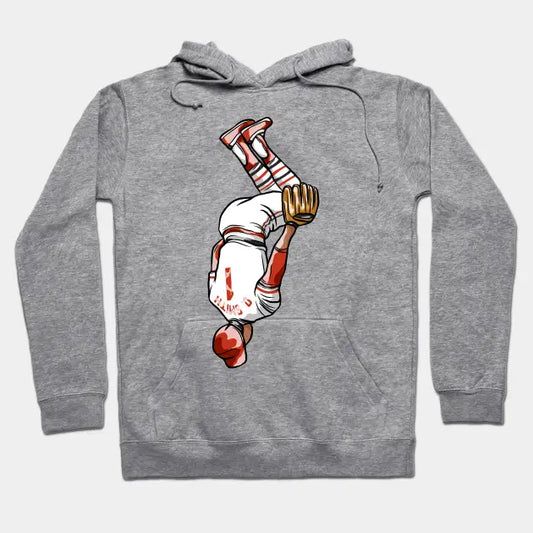 Ozzie Smith Flip Celebration Cartoon Hoodie