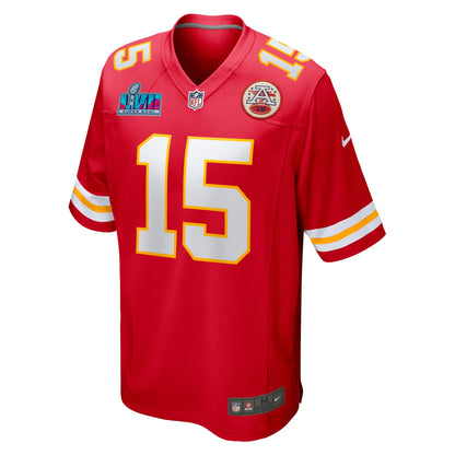 Patrick Mahomes Kansas City Chiefs Super Bowl LVII Patch Game Jersey - Red