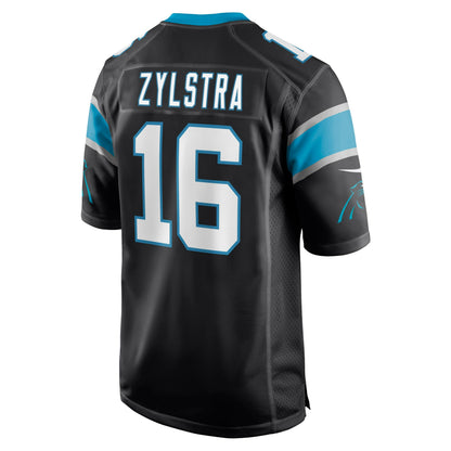 Brandon Zylstra Carolina Panthers Game Jersey - Black