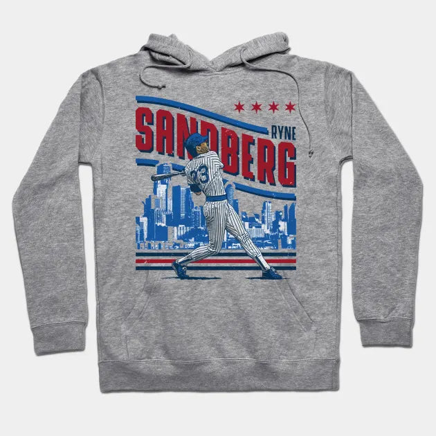 Ryne Sandberg Chicago C Skyline Hoodie