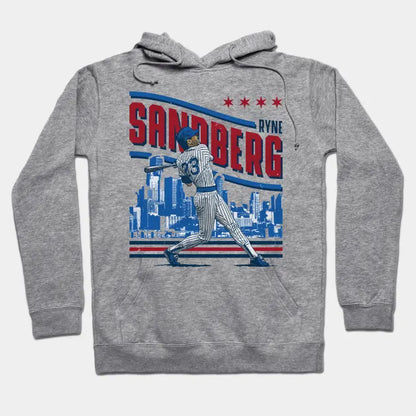 Ryne Sandberg Chicago C Skyline Hoodie
