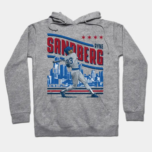 Ryne Sandberg Chicago C Skyline Hoodie