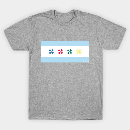 Pinwheel Chicago Flag 2.0 T-Shirt