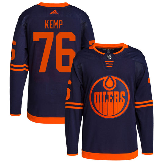 Philip Kemp Edmonton Oilers Alternate Primegreen Authentic Pro Jersey - Navy