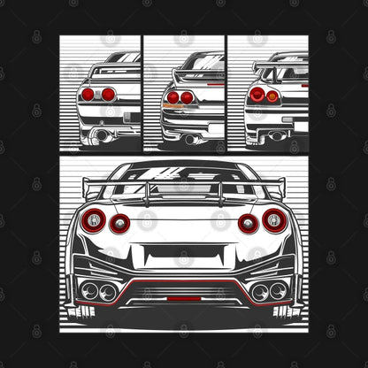 Generation Of Nissan Gtr Series Hoodie