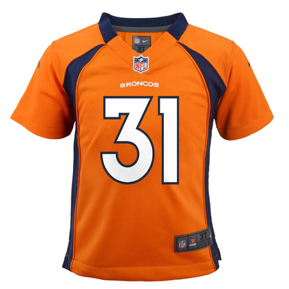 Preschool Justin Simmons Orange Denver Broncos Game Jersey