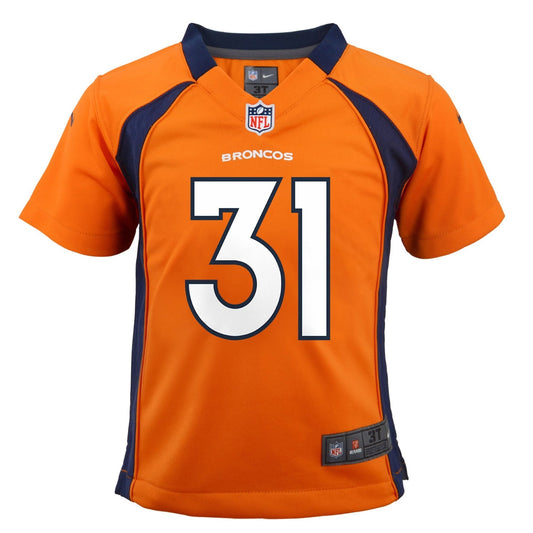 Preschool Justin Simmons Orange Denver Broncos Game Jersey