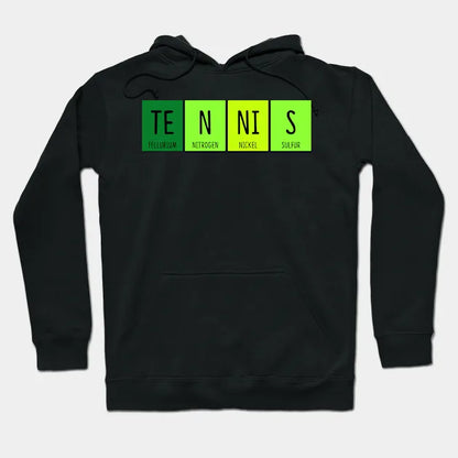 Tennis Chemistry Periodic Table Element Science Pun Hoodie
