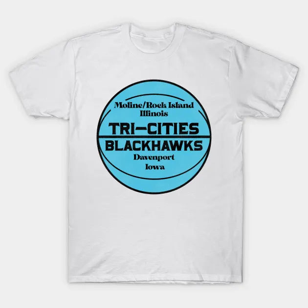 Defunct Tri-Cities Blackhawks Basketball Team T-Shirt