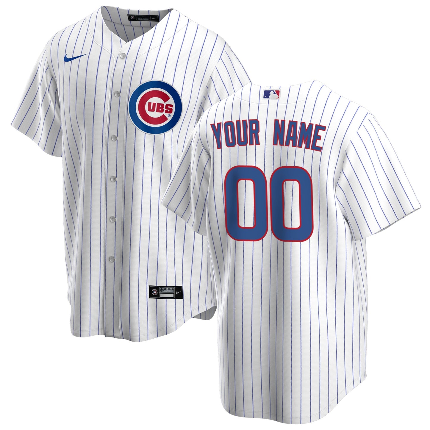 Chicago Cubs Home Replica Custom Jersey - White
