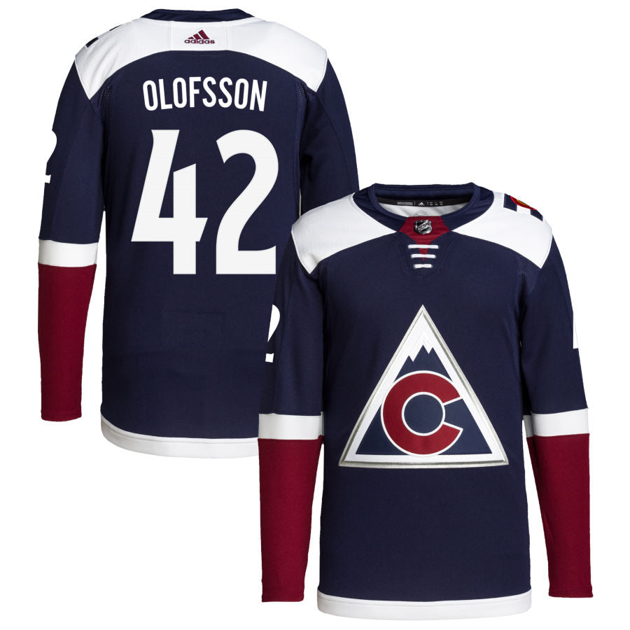 Fredrik Olofsson Colorado Avalanche 2018/19 Alternate Primegreen Authentic Pro Jersey - Navy