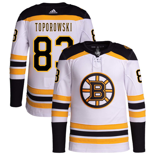 Luke Toporowski Boston Bruins Away Primegreen Authentic Pro Jersey - White