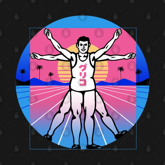 Running Vitruvian Man Hoodie
