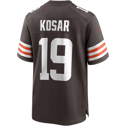 Men's Cleveland Browns Bernie Kosar Game Retired Player Jersey Brown