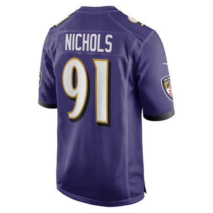 Rayshad Nichols Baltimore Ravens Game Player Jersey - Purple
