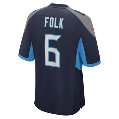 Nick Folk Tennessee Titans Team Game Jersey - ?Navy