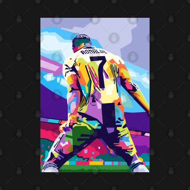 Cristiano Ronaldo Celebration Wpap Pop Art Hoodie