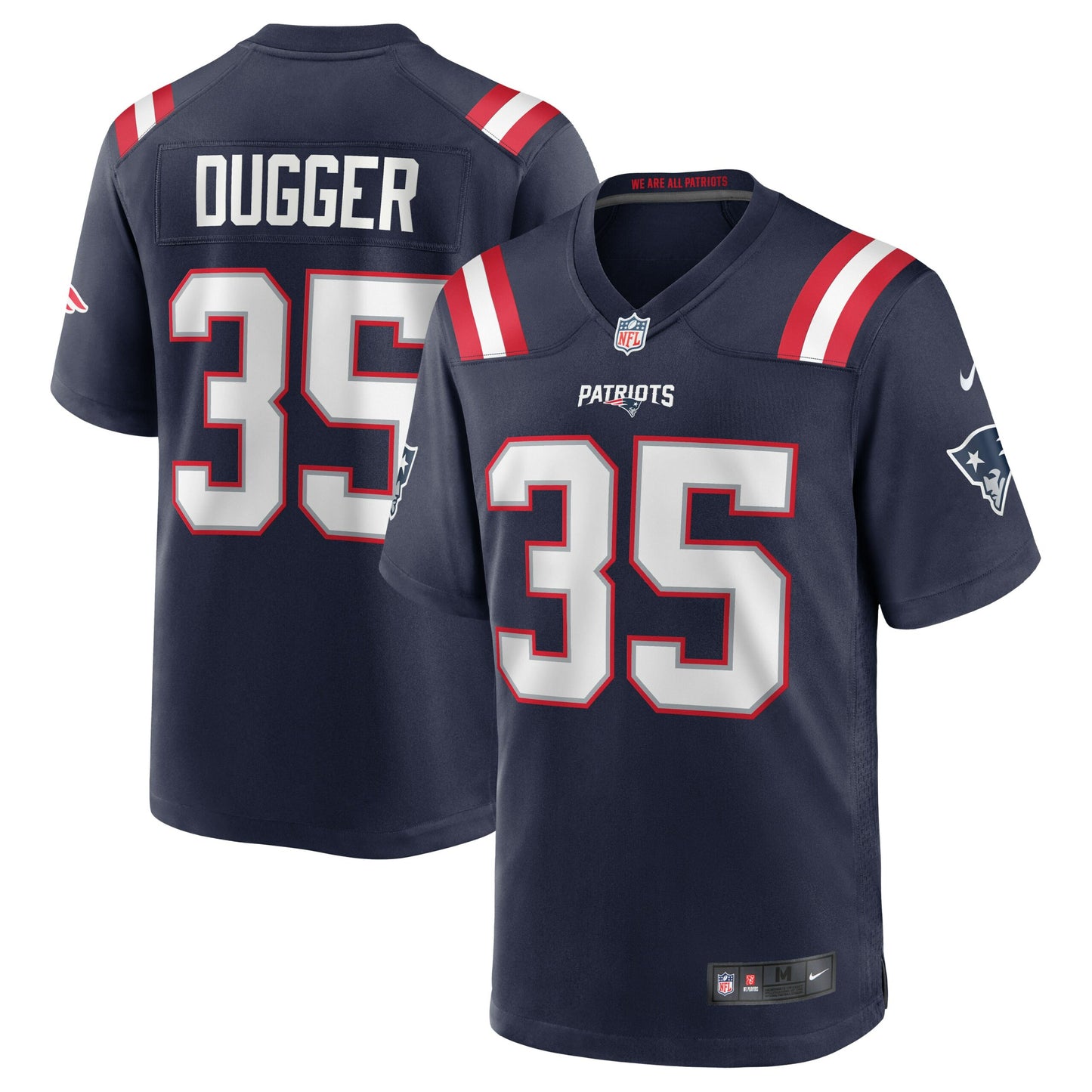 Kyle Dugger New England Patriots Team Game Jersey - Navy