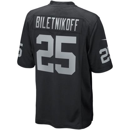 Fred Biletnikoff Las Vegas Raiders Game Retired Player Jersey - Black