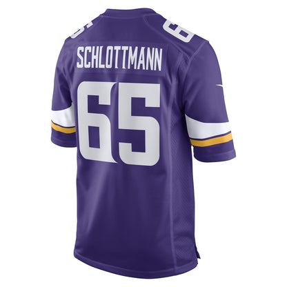 Austin Schlottmann Minnesota Vikings Game Player Jersey - Purple