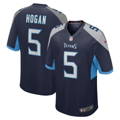 Kevin Hogan Tennessee Titans Home Game Player Jersey - Navy