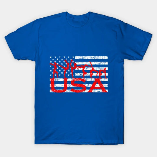 American Flag Gymnastics T-Shirt Usa Tumbling Team T-Shirt