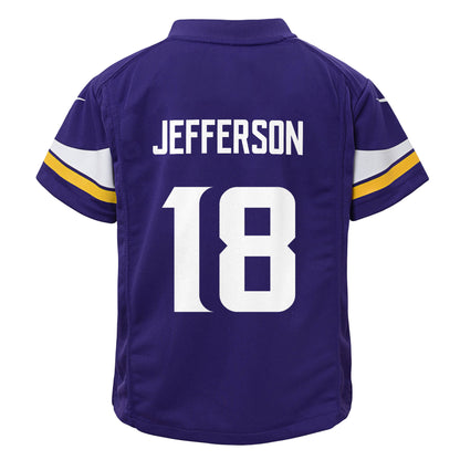 Justin Jefferson Minnesota Vikings Toddler Game Jersey - Purple