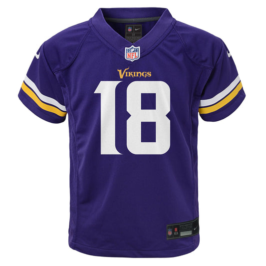 Justin Jefferson Minnesota Vikings Toddler Game Jersey - Purple