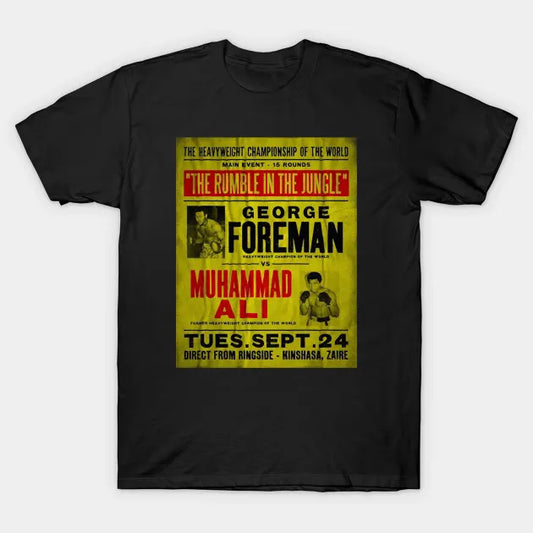 Ali Vs Foreman Glued Poster T-Shirt