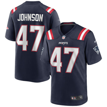 Jakob Johnson New England Patriots Game Jersey - Navy