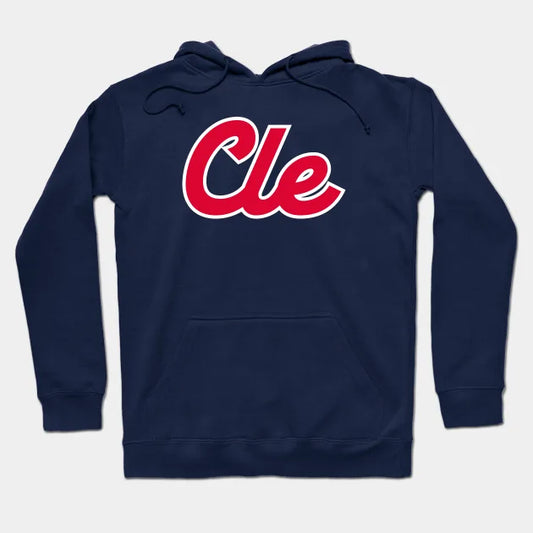 Cleveland 'Cle' Baseball Script Fan T-Shirt: Swing Big With Bold Cleveland Style And Passion For The Game! Hoodie