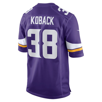 Bryant Koback Minnesota Vikings Home Game Player Jersey - Purple