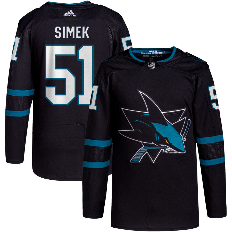 Radim Simek San Jose Sharks Alternate Primegreen Authentic Pro Jersey - Black