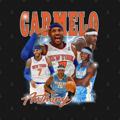 Carmelo Anthony Vintage Collage Hoodie