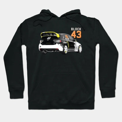 Jdm Rally Car Grb Sti Hatch 43 Block 43Ver Cross Hoodie