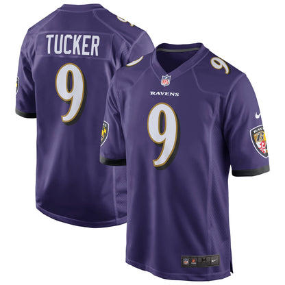Justin Tucker Baltimore Ravens Game Jersey - Purple